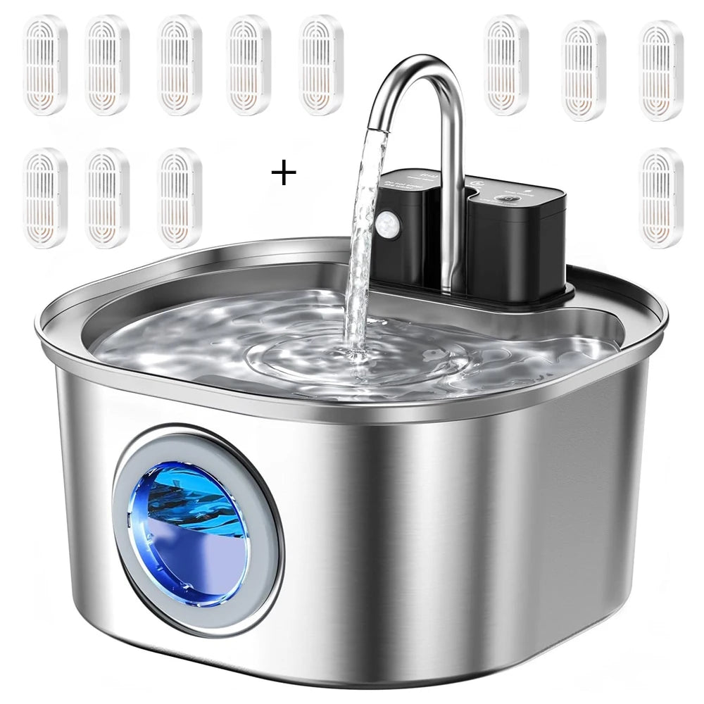 3.2-liter fountain with twelve replacement filters
