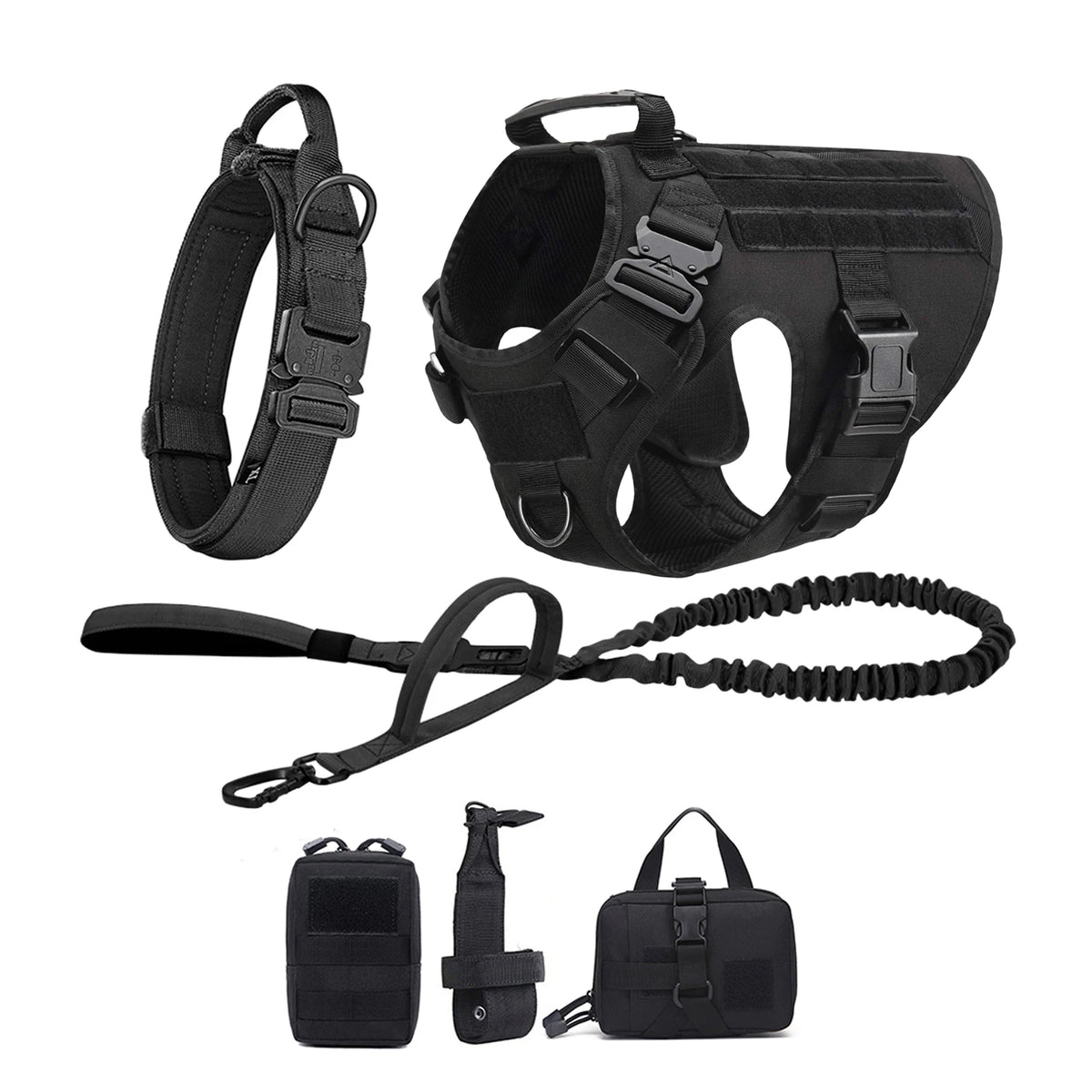 Tactical Dog Harness & Walking Set