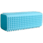 Blue silicone pet hair lifting brush