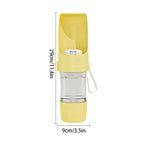 2-in-1 Travel Water Bottle & Food Cup - Yellow
