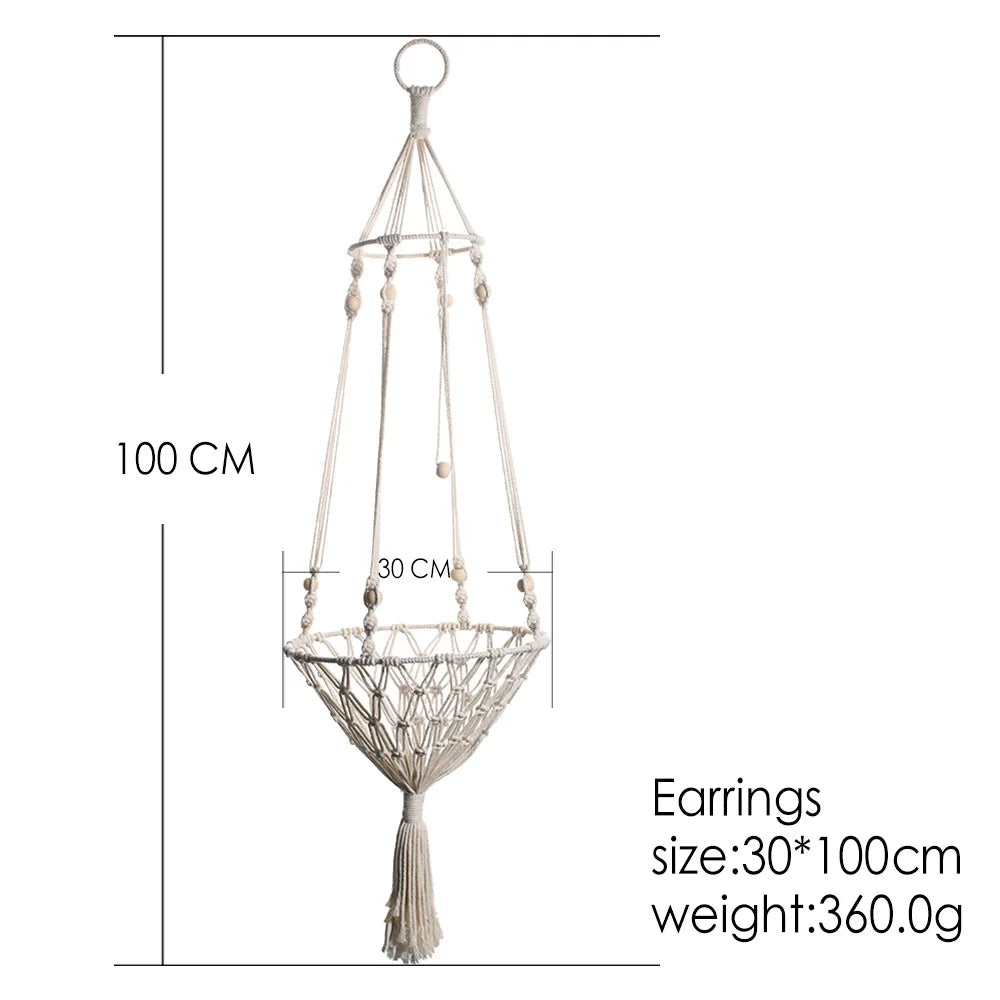 Macramé Hanging Cat Beds & Cushions — Cat Basket / 11.8 in / 30 cm