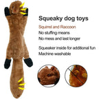 Squeaker placement shown inside the stuffing-free dog toy