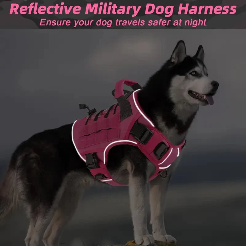 Reflective tactical harness in low light