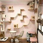Natural Wood Cat Wall Furniture
