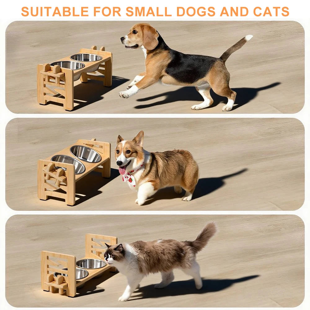 Adjustable Raised Pet Bowl Set — detail view 4