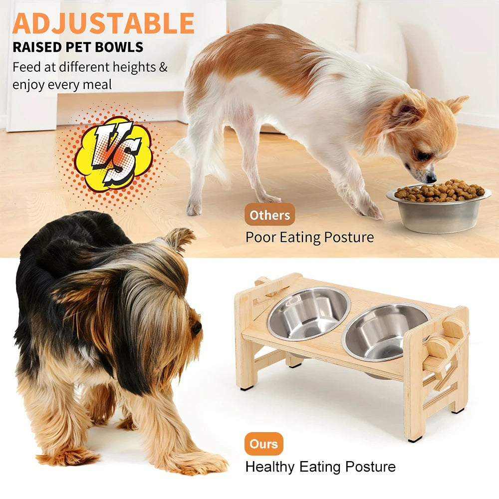 Adjustable Raised Pet Bowl Set — detail view 5