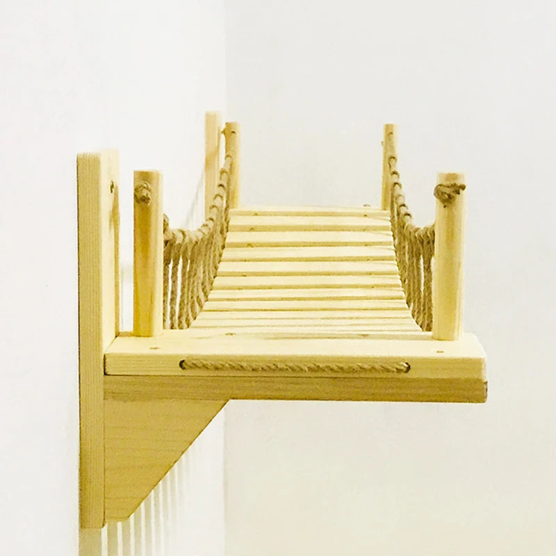 Pine & Sisal Wall-Mounted Cat Bridge
