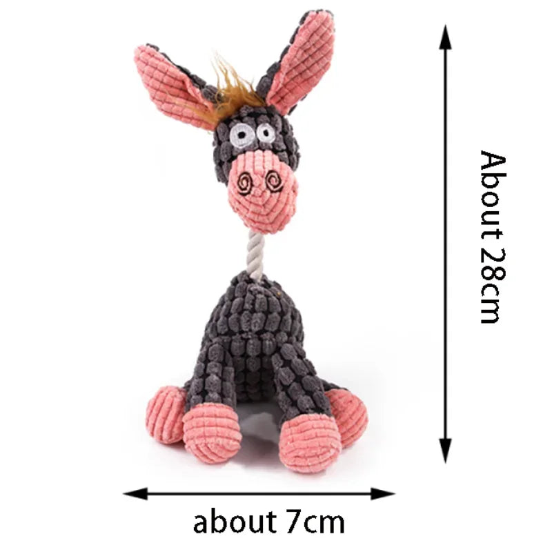 Squeaky Plush Animal Dog Toy