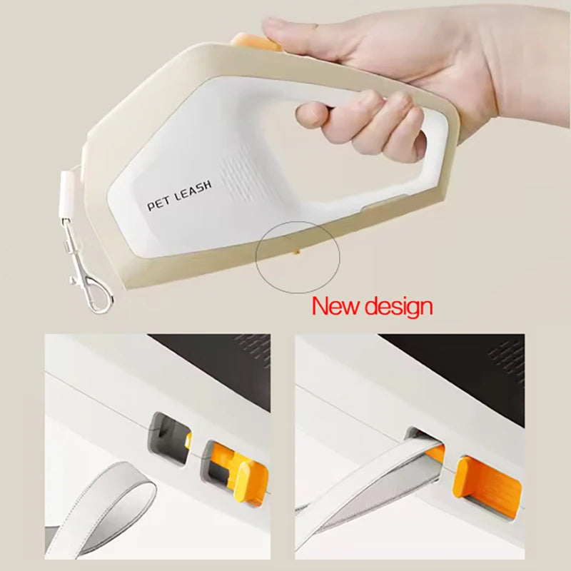 Three-Position Brake Retractable Dog Leash