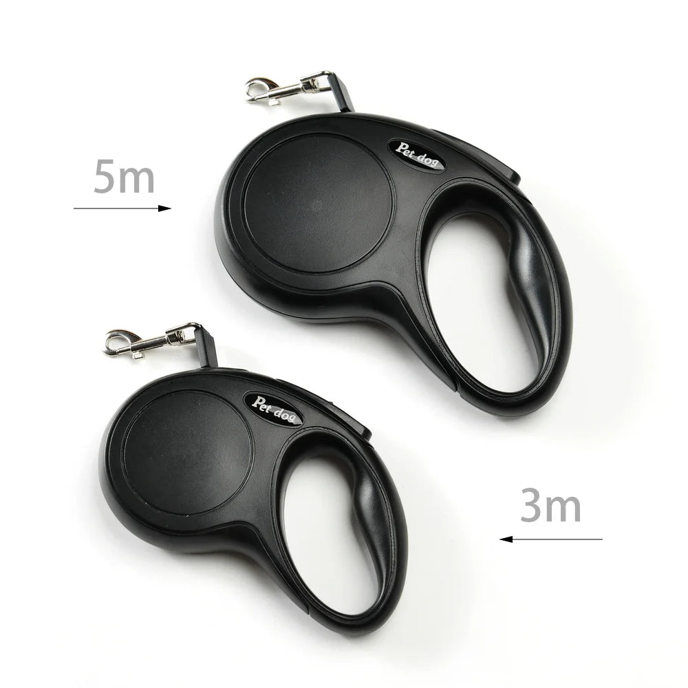 Black Compact Retractable Leash & Reflector Accessories