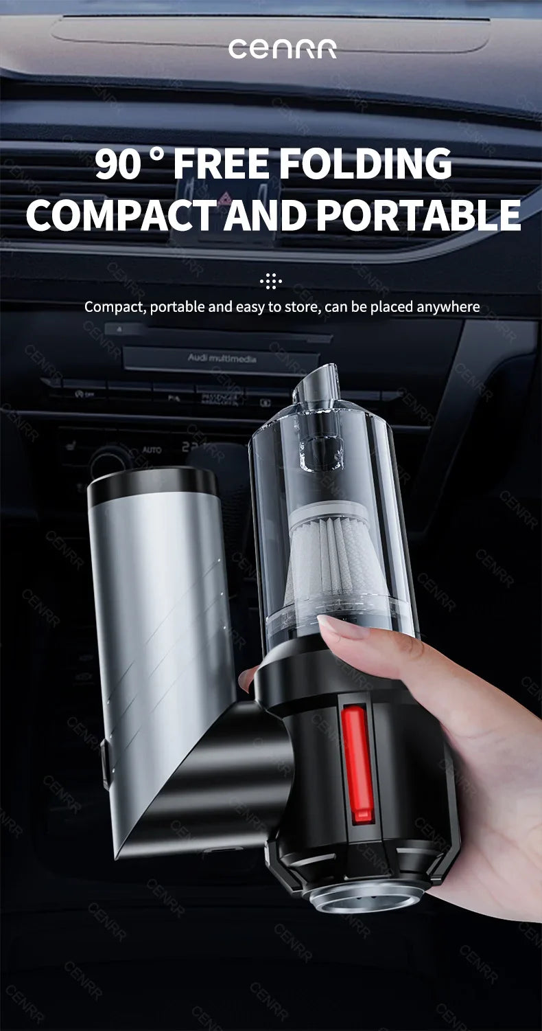 Compact vacuum and included attachment set