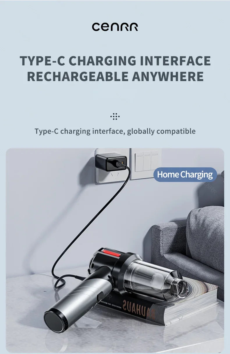 USB-C charging connection on cordless vacuum