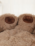 Paw-Shaped Plush Pet Bed