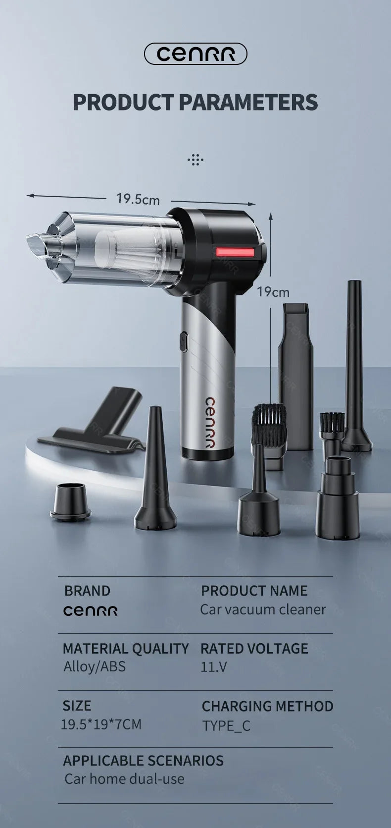 Cordless vacuum materials, voltage, charging, and dimensions