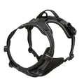 Black reflective dual-clip dog harness