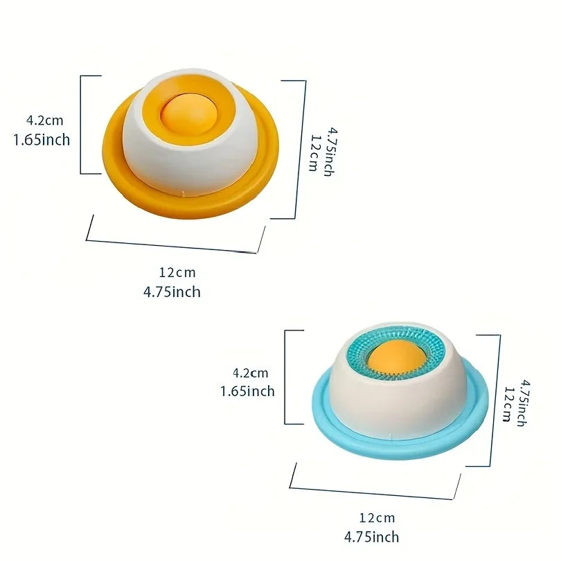 Aqua and orange lick feeder dimensions