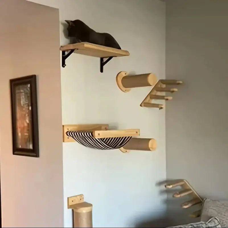 Plush Wall-Mounted Cat Perch