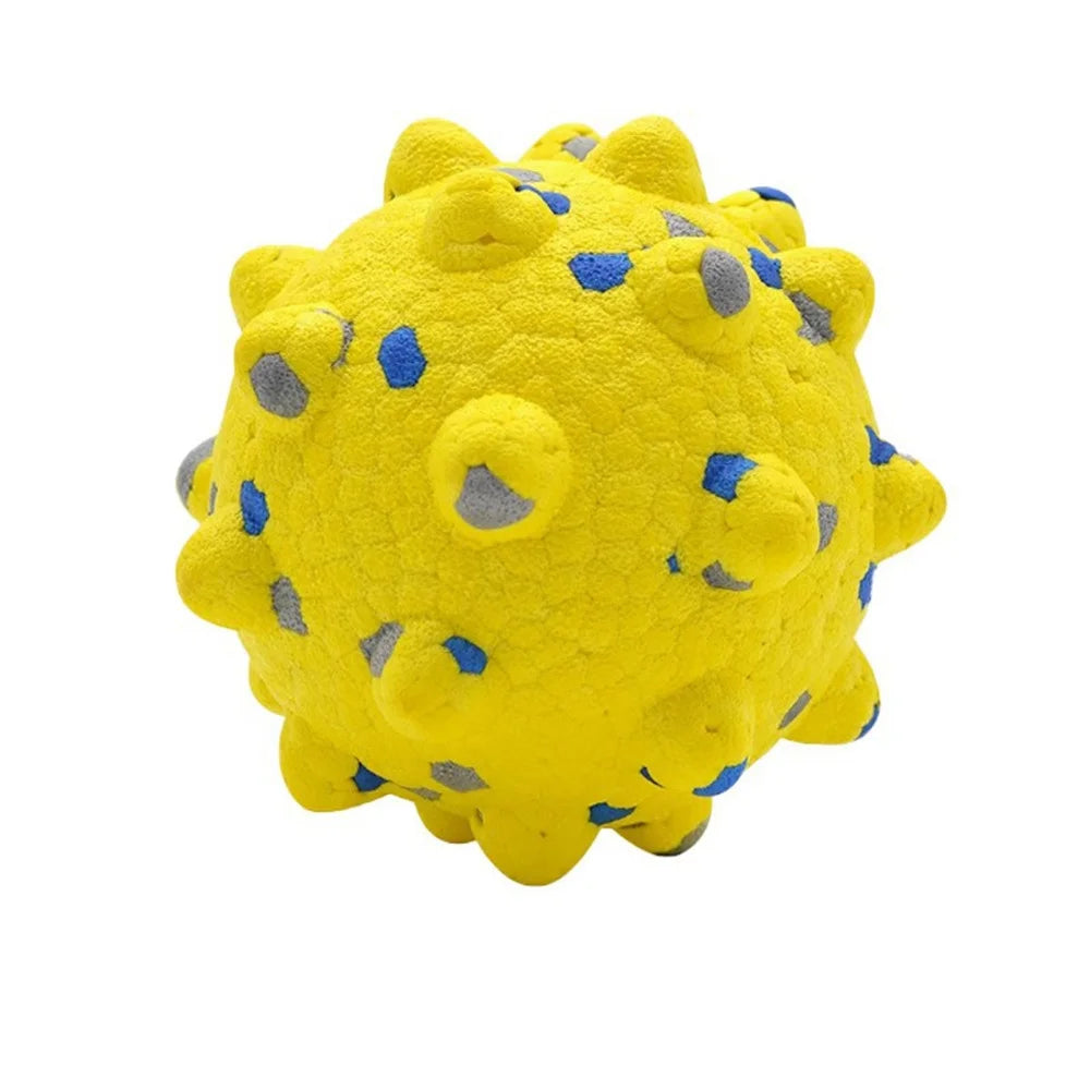Yellow Textured ETPU Dog Ball