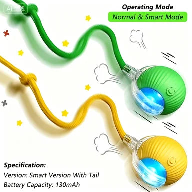 Yellow and green rope-tail smart balls
