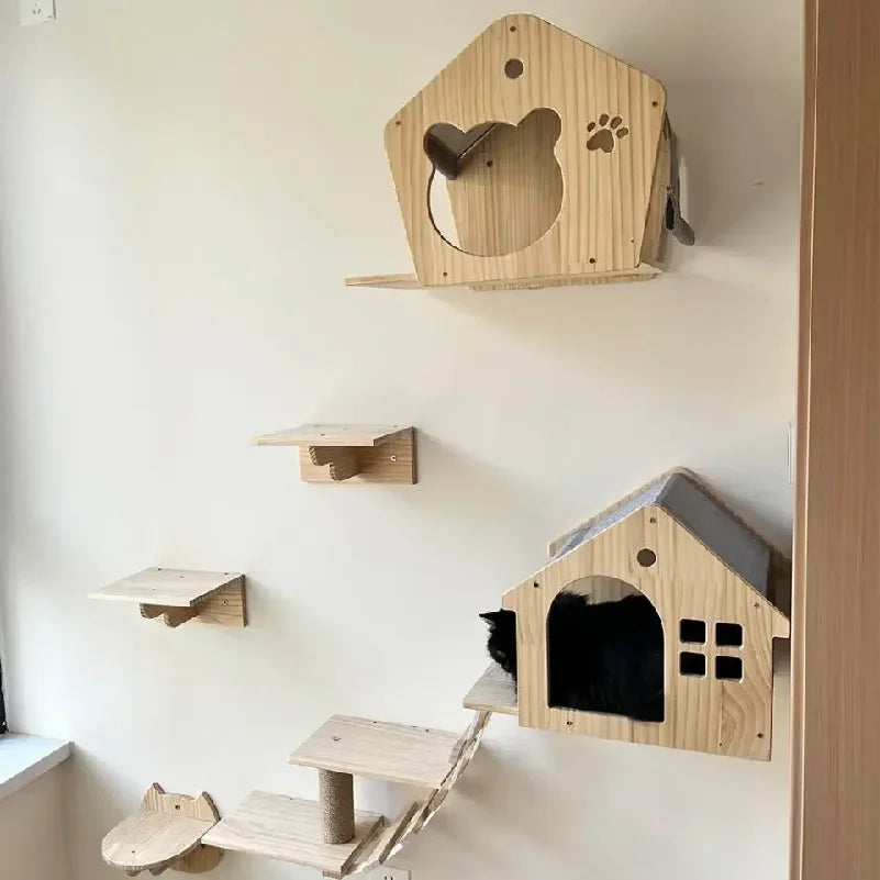 Plush Wall-Mounted Cat Perch