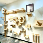 Natural Wood Cat Wall Furniture