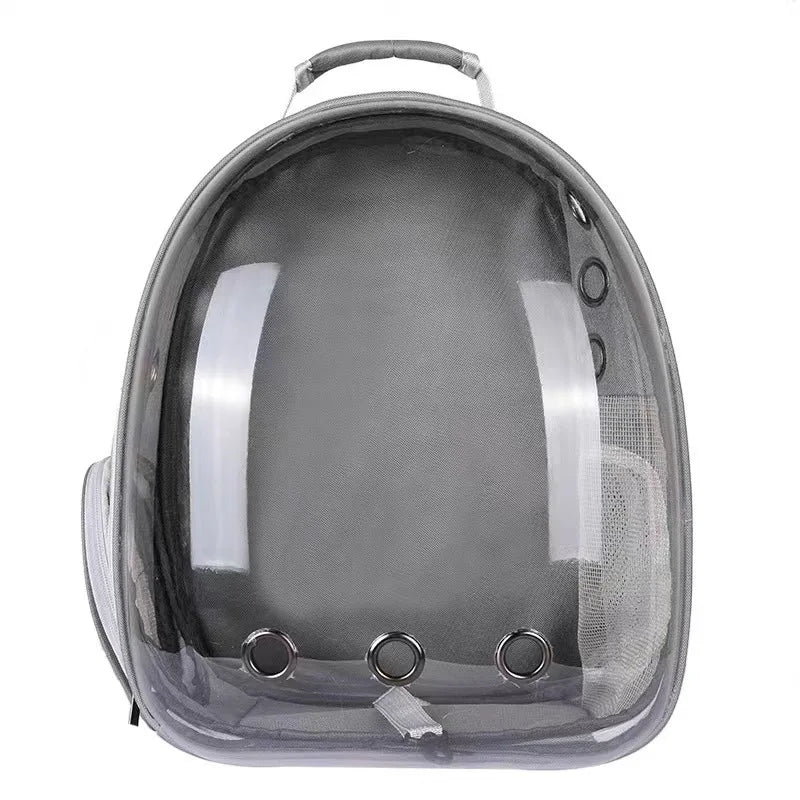 Gray Panoramic Pet Carrier Backpack