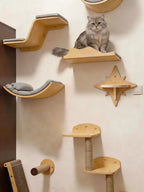 Natural Wood Cat Wall Furniture
