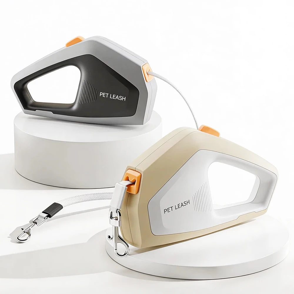Three-Position Brake Retractable Dog Leash