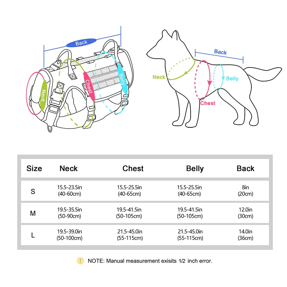 MOLLE-Style Tactical Dog Harness — product view 5