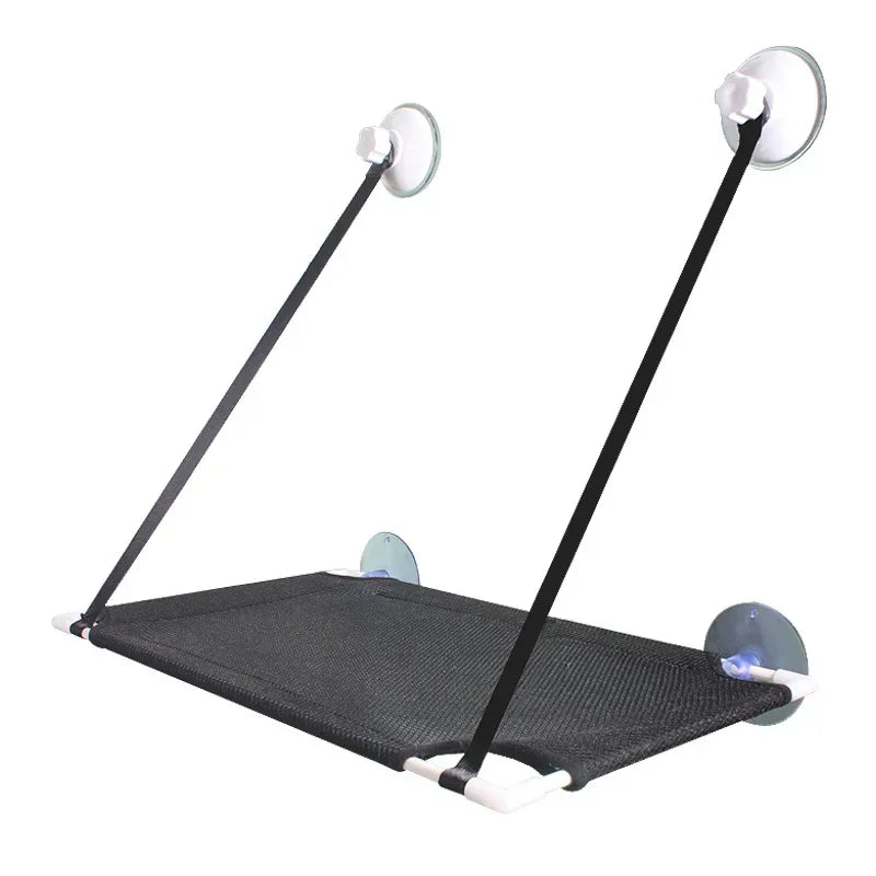 Black Suction-Cup Cat Window Hammock