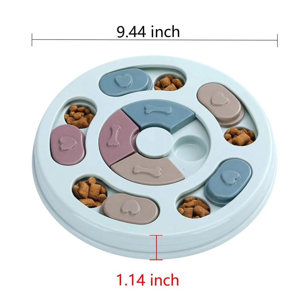Round Sliding Dog Treat Puzzle