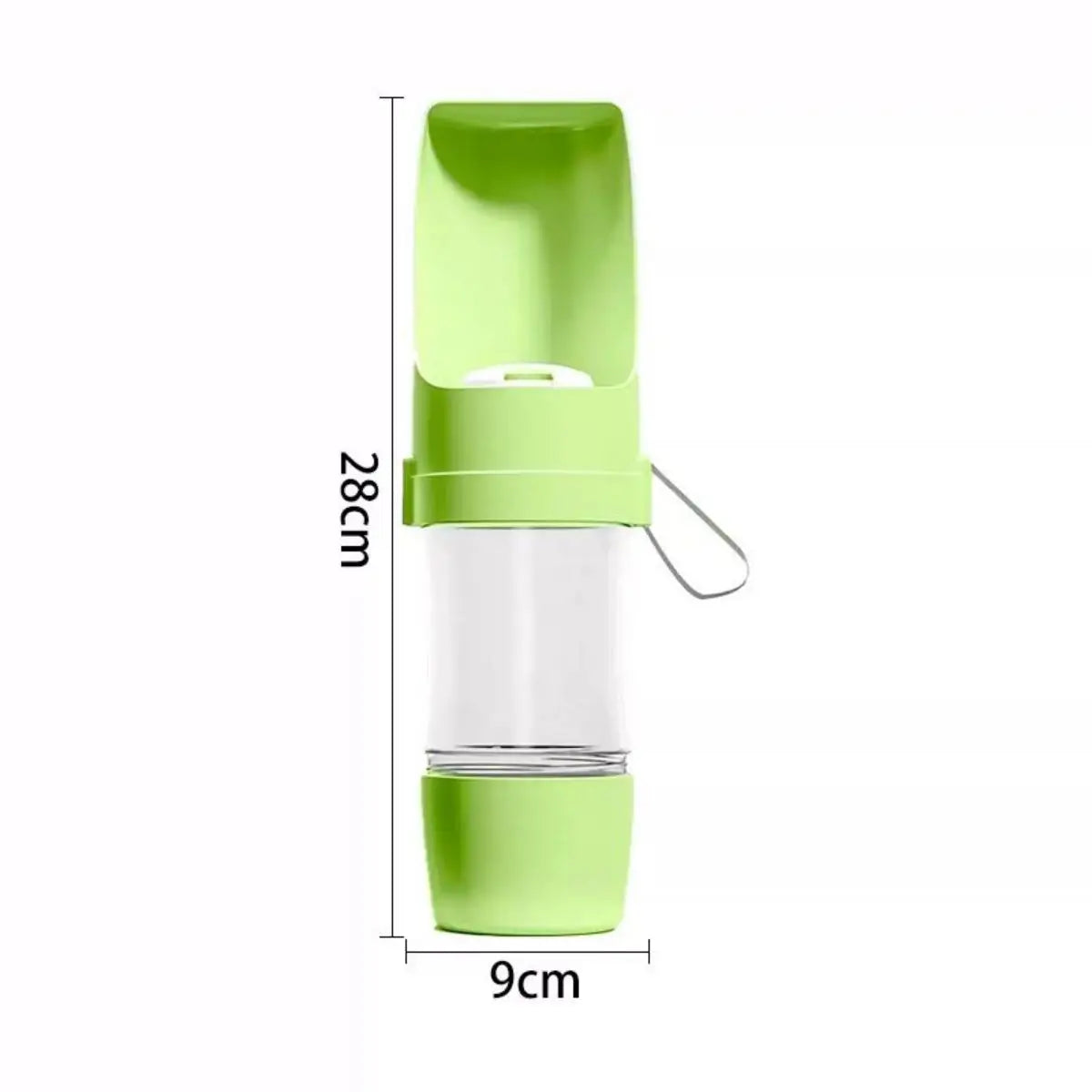2-in-1 Travel Water Bottle & Food Cup - Green