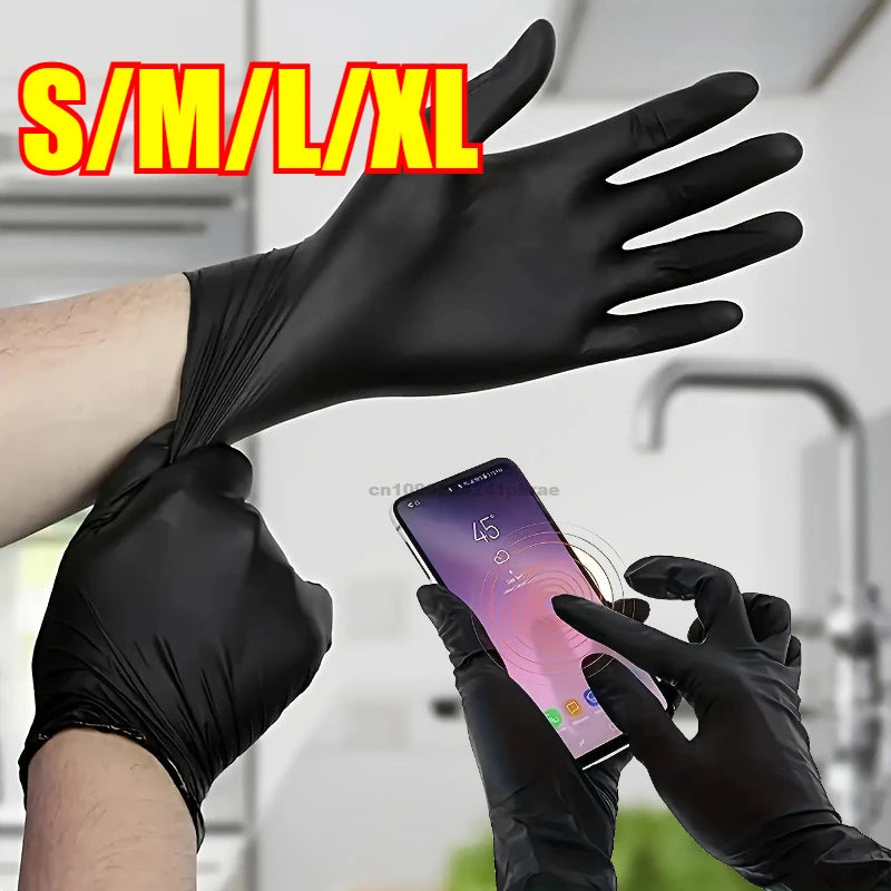Black Disposable Cleaning Gloves product overview