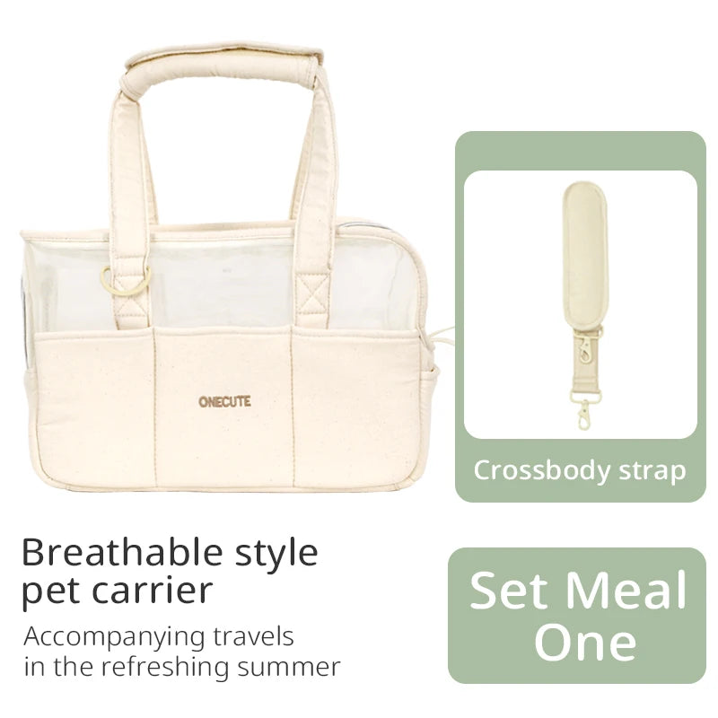 Bag + Shoulder Strap / S Breathable Pet Tote Carrier