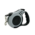 Black and gray retractable leash