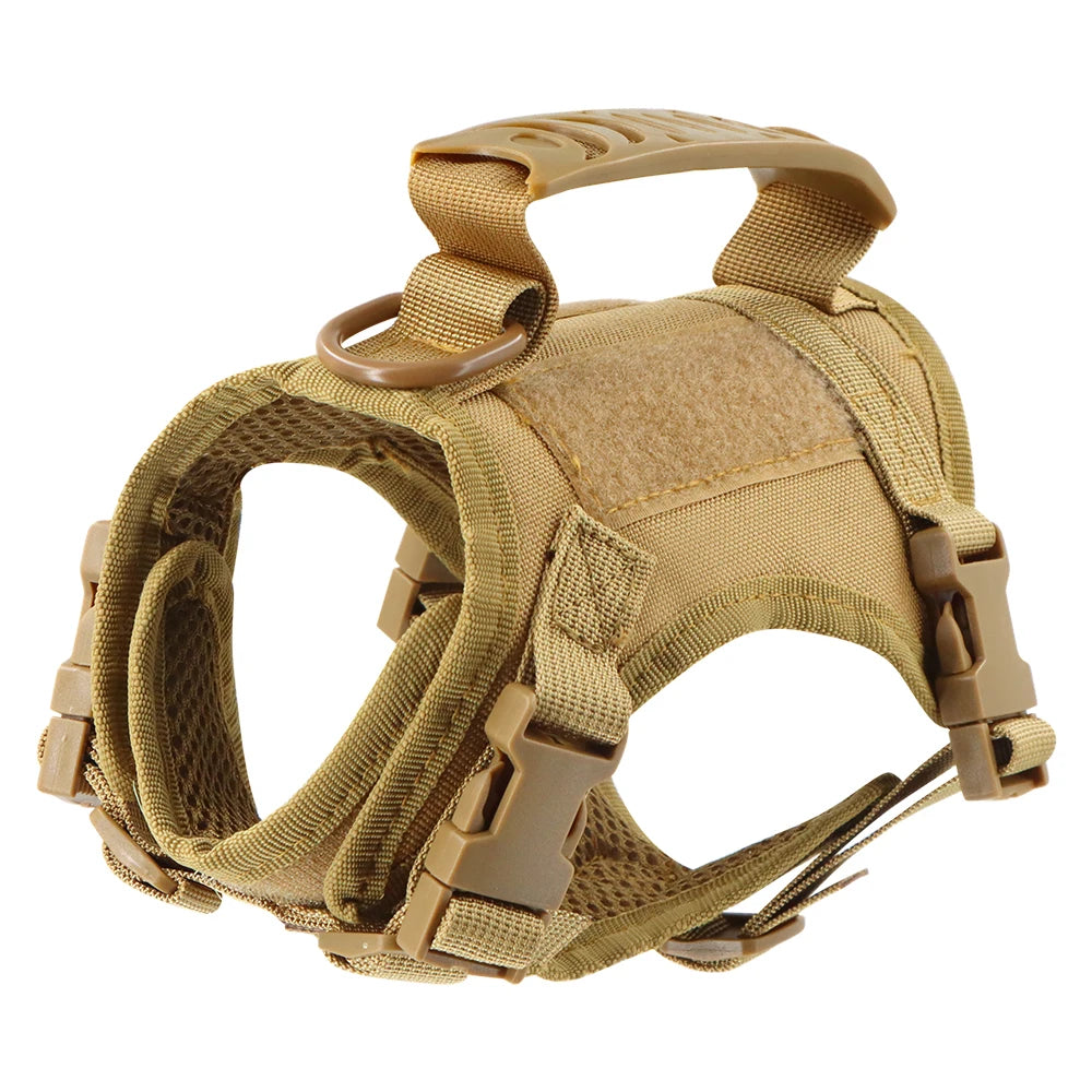 Brown tactical harness only on white