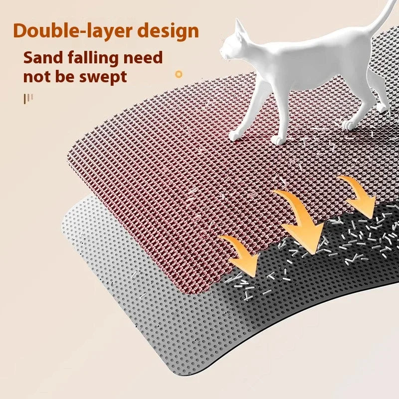 Double-layer honeycomb litter mat construction