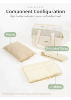 Carrier, shoulder strap, mat, and cushion components