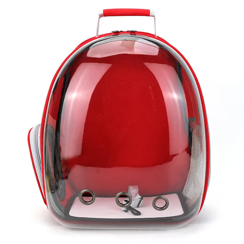 Red Panoramic Pet Carrier Backpack