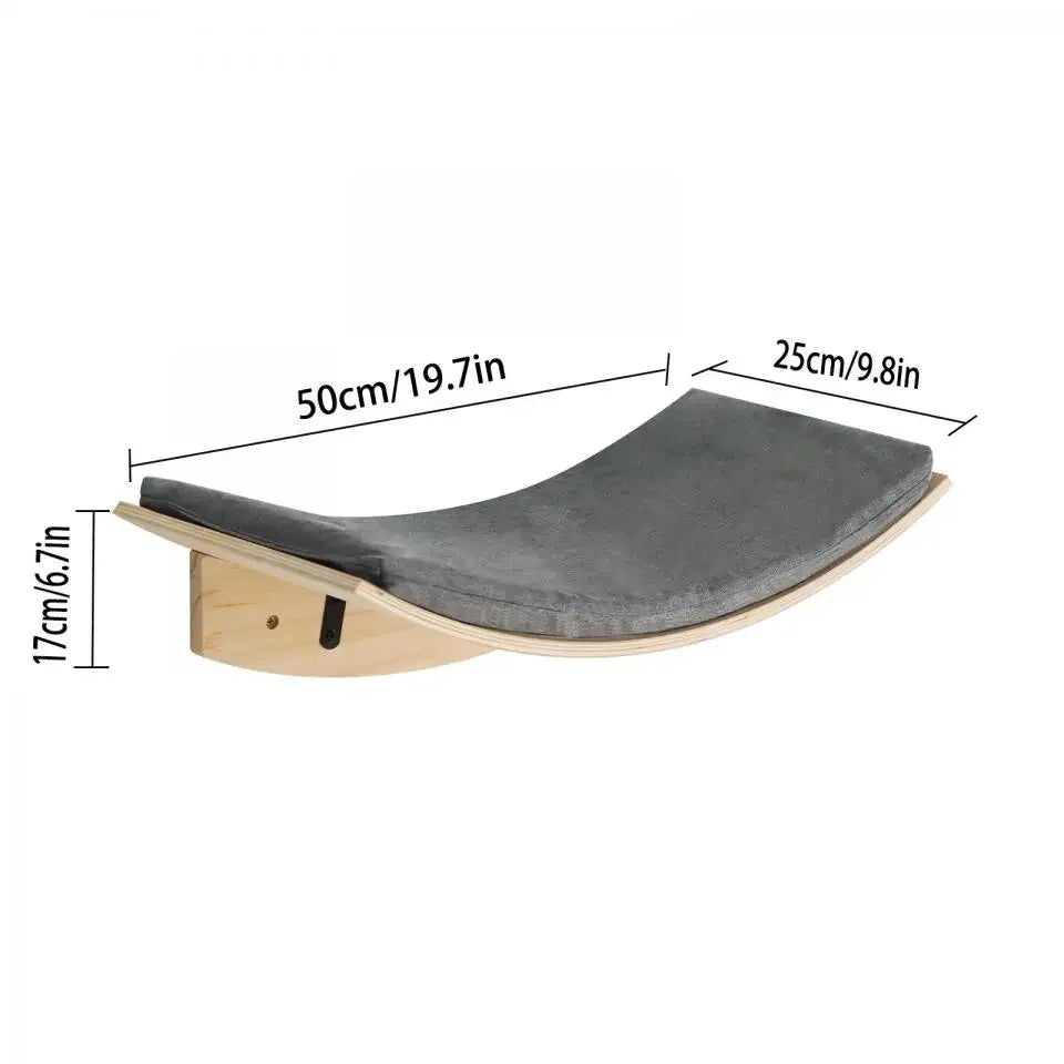 Curved carpeted perch dimensions