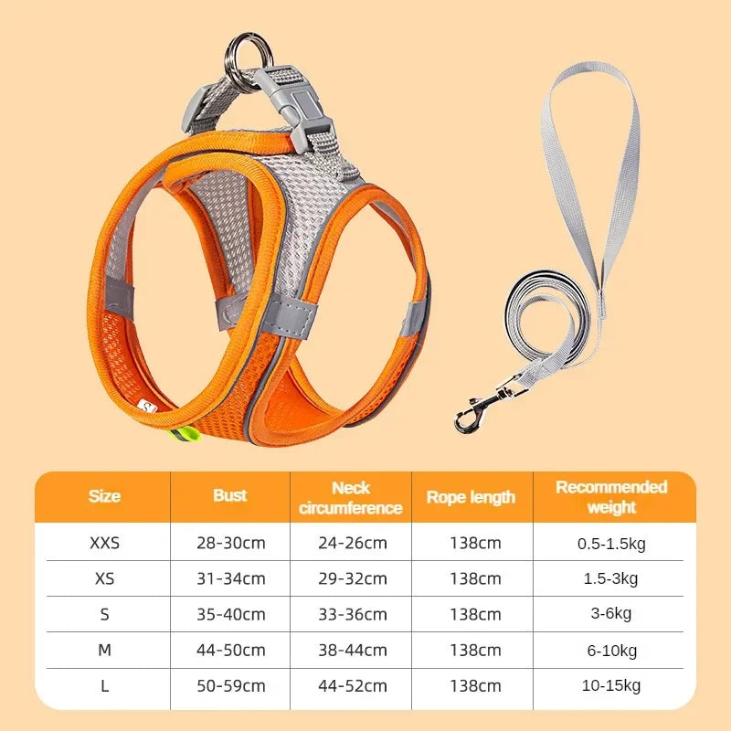 Reflective Mesh Harness & Leash Set — product view 11