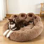 Paw-Shaped Plush Pet Bed