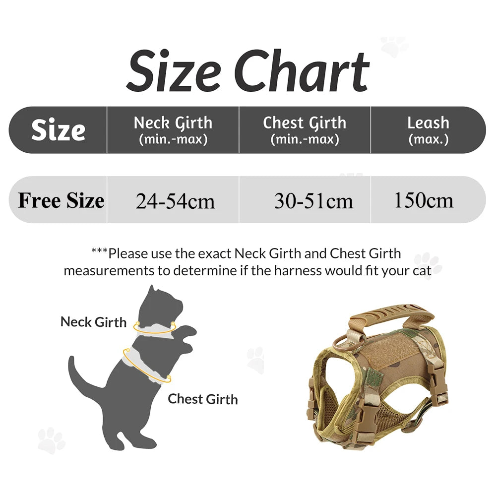 Second tactical harness size chart