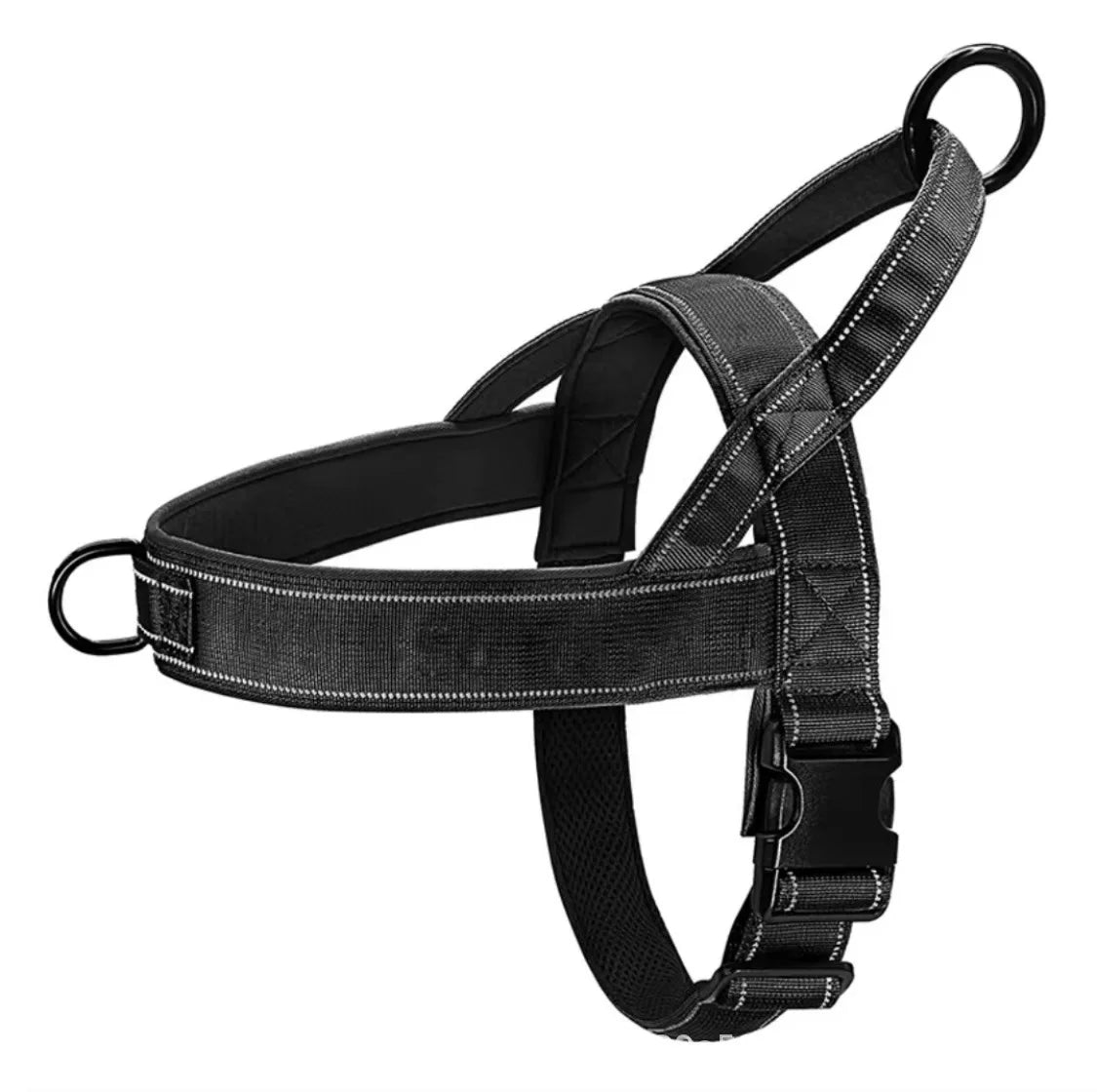 Reflective No-Pull Dog Harness with Handle - Black