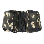 Top view of the two zippered side compartments