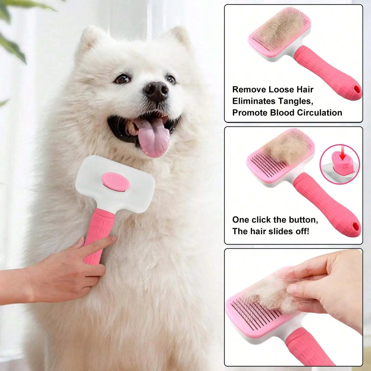Self-Cleaning Slicker Brush