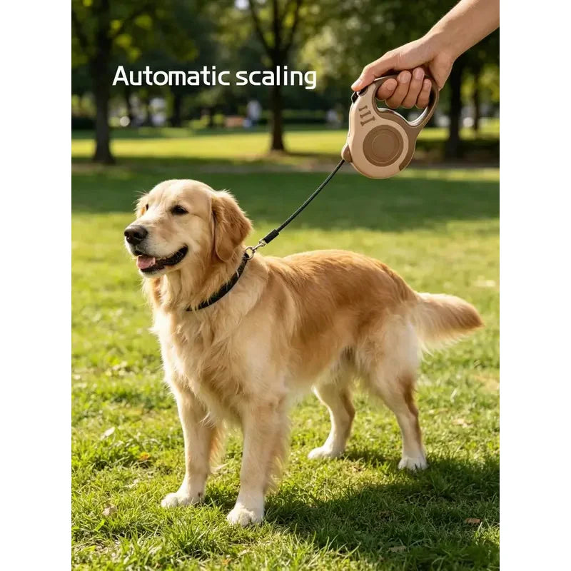 Automatic line retraction during a dog walk