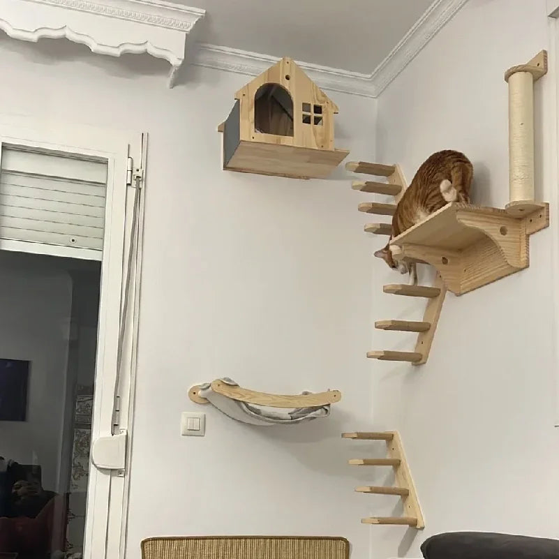 Plush Wall-Mounted Cat Perch