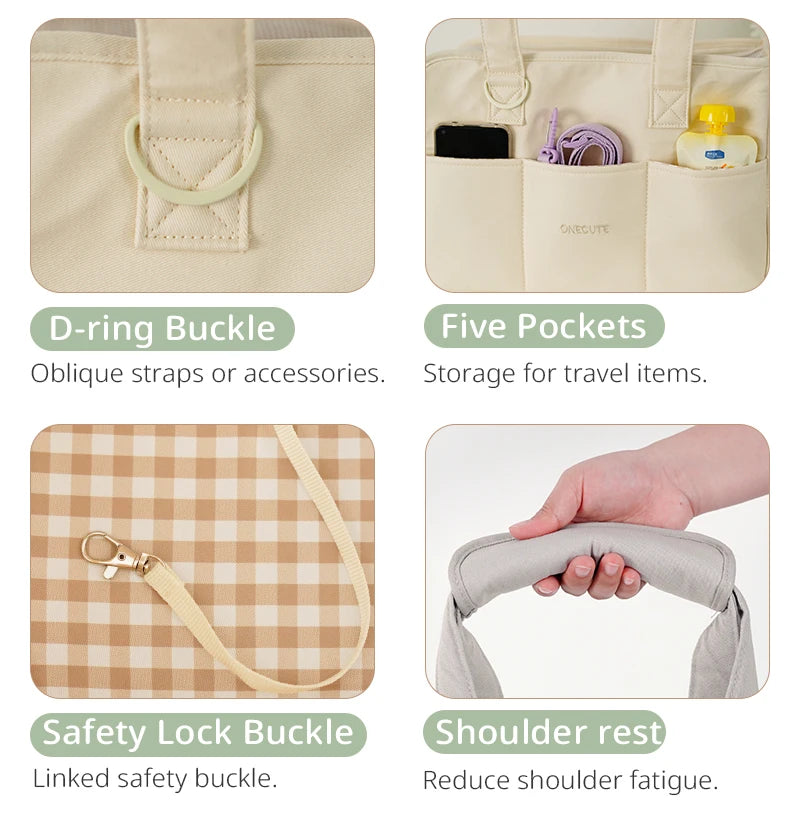 Gray carrier tote structured base detail