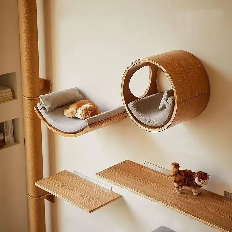 Plush Wall-Mounted Cat Perch